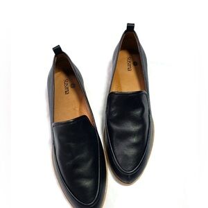 Susina Black Leather Kellen Loafers- Size 8